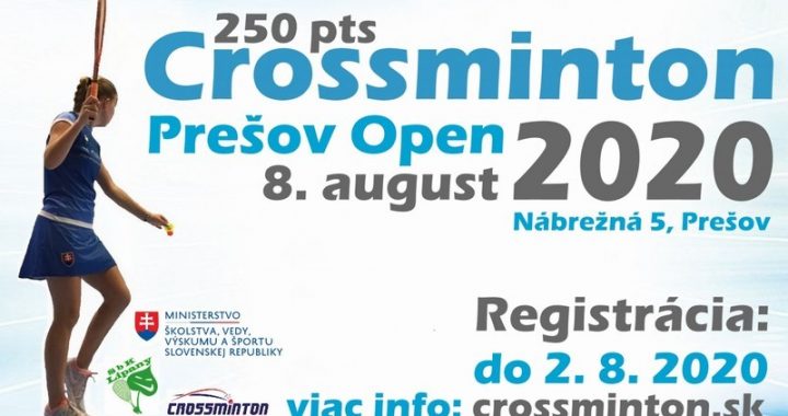 Crossminton Prešov Open 2020 (250 pts) – info a registrácia